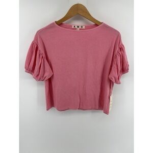 NWT AMO Bubble Tee Sz S Limited Edition Sample Puff Sleeve Momcore Feminine